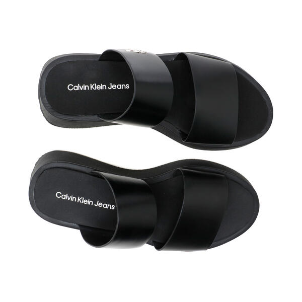 Γυναικείες Παντόφλες Calvin Klein Sandal Slide Double Strap Triple Black YW0YW01694-0GJ