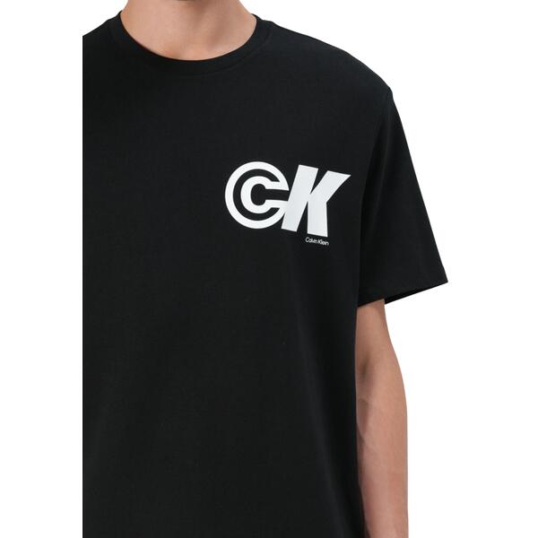 Ανδρικό T-Shirt Calvin Klein Ss 20s Ck Sport Logo Graphic Tee Black LV04RC835G-UB1