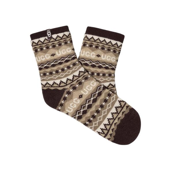 Γυναικείες Κάλτσες Ugg Cressida Cozy Quarter Uggisle Coffee Grounds Multi 1171625-USL