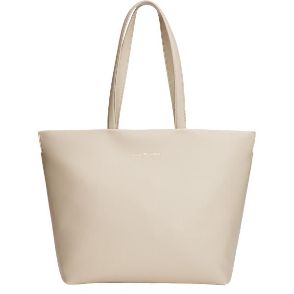 Γυναικεία Τσάντα Ώμου Tommy Hilfiger Th Logotape Tote Classic Beige AW0AW17693-ACI
