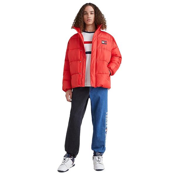 Ανδρικό Μπουφάν Tommy Jeans Tjm Tonal Badge Puffer Deep Crimson DM0DM15121-XNL