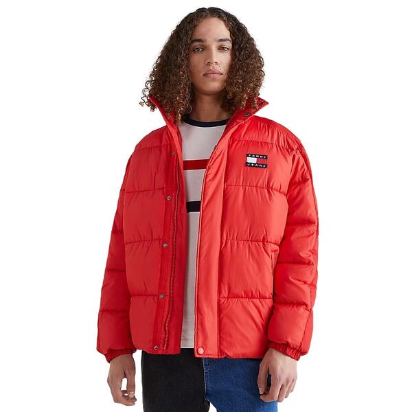 Ανδρικό Μπουφάν Tommy Jeans Tjm Tonal Badge Puffer Deep Crimson DM0DM15121-XNL