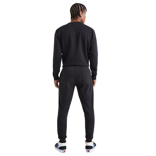 Ανδρική Φόρμα Tommy Jeans Tjm Slim Fleece Sweatpant Black DM0DM15380-BDSR