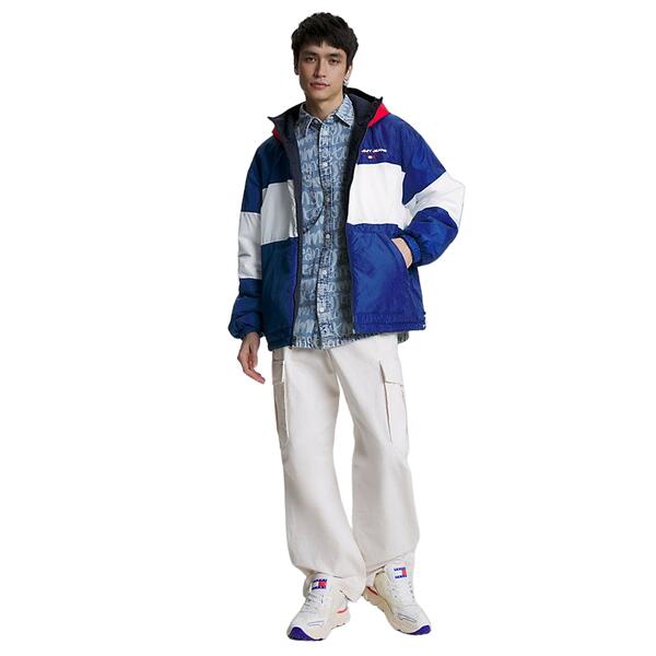 Ανδρικό Μπουφάν Tommy Jeans Tjm Reversible Quilted Jacket Navy Voyage Multi DM0DM16625-C9B