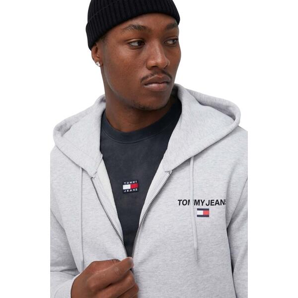 Ανδρική Ζακέτα Tommy Jeans Tjm Reg Entry Zip-Thru Hoodie Silver Grey Htr DM0DM17783-PJ4