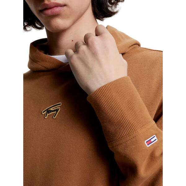 Ανδρικό Φούτερ Tommy Jeans Tjm Rlx Signature Hoodie Desert Khaki DM0DM17785-GWJ