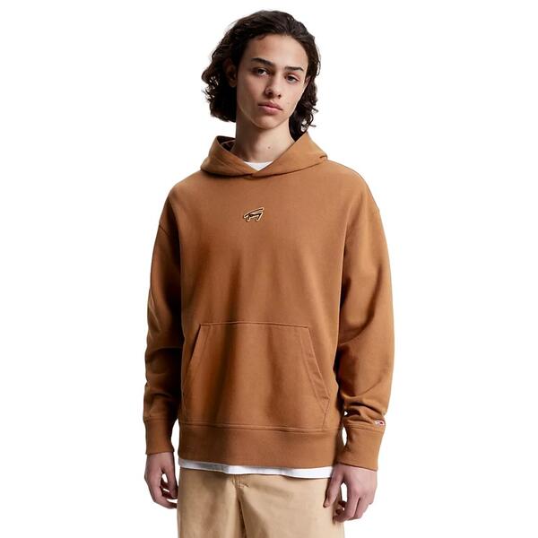 Ανδρικό Φούτερ Tommy Jeans Tjm Rlx Signature Hoodie Desert Khaki DM0DM17785-GWJ