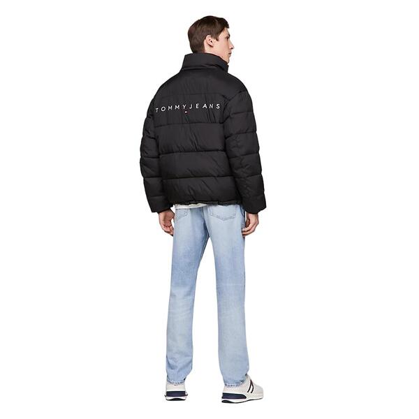 Ανδρικό Μπουφάν Tommy Jeans Tjm Back Logo Puffer Black DM0DM18013-BDS
