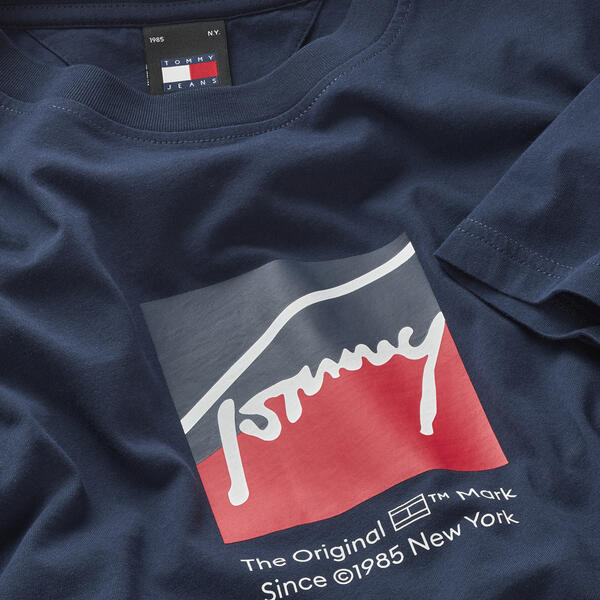 Ανδρική Μπλούζα Tommy Jeans TJM REG RWB DNA TEE Dark Night Navy DM0DM18524-C1G