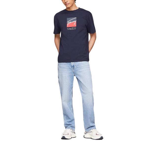 Ανδρική Μπλούζα Tommy Jeans TJM REG RWB DNA TEE Dark Night Navy DM0DM18524-C1G
