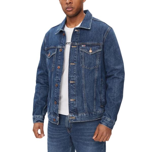 Ανδρικό Μπουφάν Tommy Jeans Ryan Rglr Trckr Jckt Bh0056 Denim Dark DM0DM18782-1BK