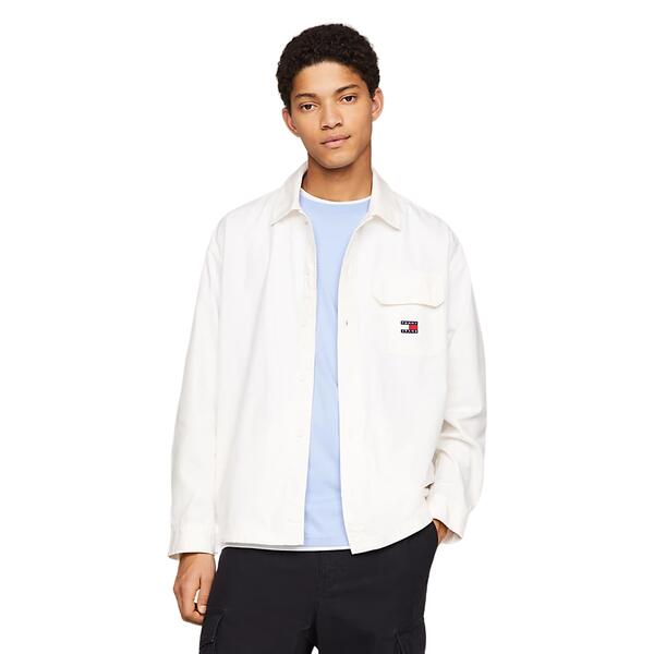 Ανδρικό Πουκάμισο Tommy Jeans Tjm Varsity Hero Overshirt Ancient White DM0DM18887-YBH