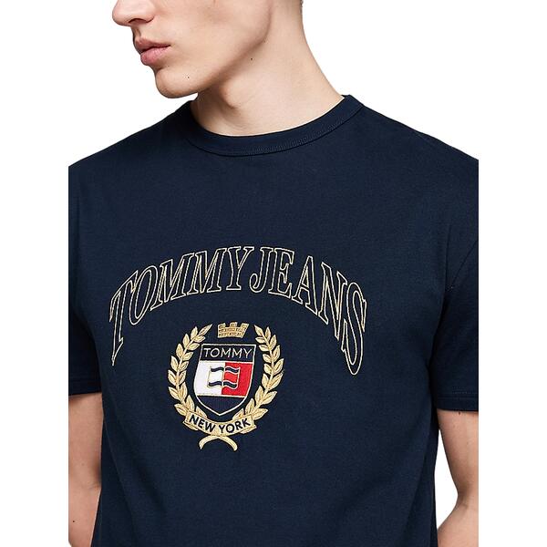 Ανδρικό T-shirt Tommy Hilfiger Reg Gold Crest Dark Night Navy DM0DM19690-C1G