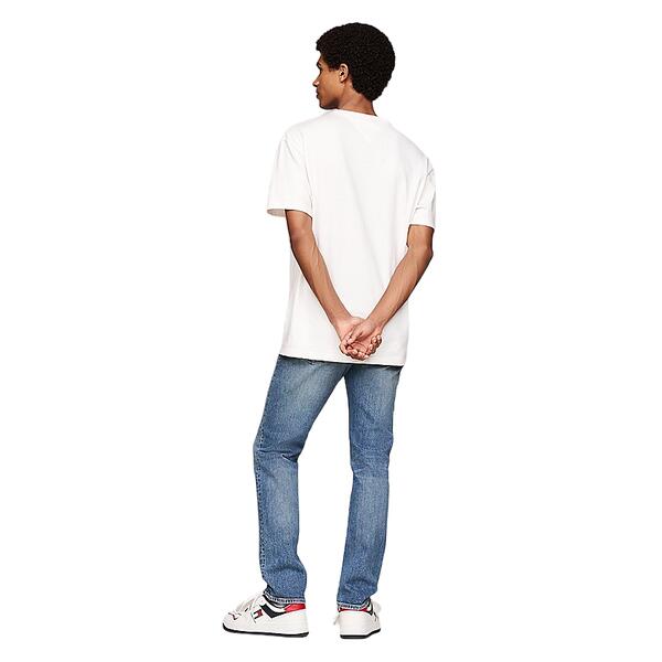 Αντρικό T-shirt Tommy Jeans Reg Gold Crest Ancient White DM0DM19690-YBH