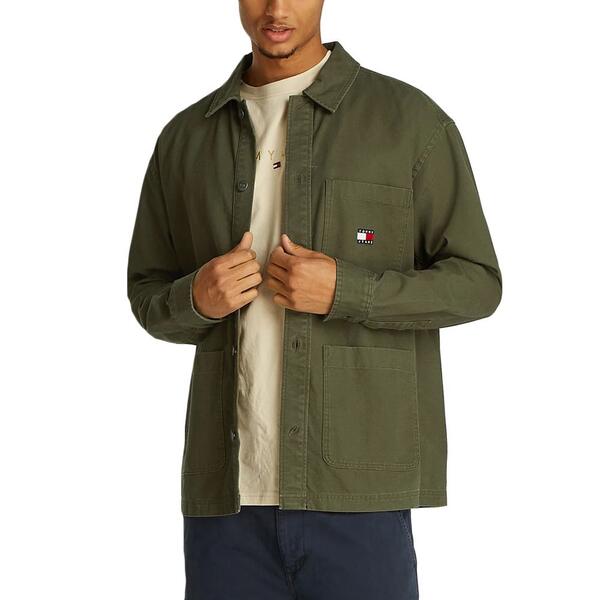 Αντρικό Πουκάμισο Tommy Jeans Essential Overshirt Ext Fatigue Green DM0DM20236-M12