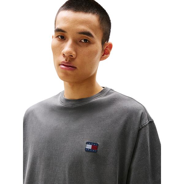 Ανδρικό T-shirt Tommy Jeans Rlx Label Washed Black DM0DM20344-PT2