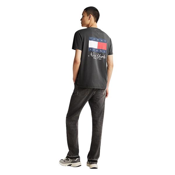 Αντρικό T-shirt Tommy Jeans Reg Heritage Flag Ext Black DM0DM20346-BDS