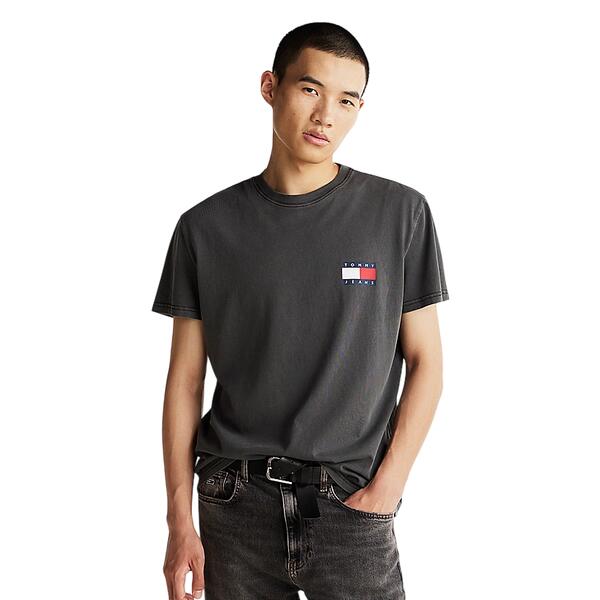 Αντρικό T-shirt Tommy Jeans Reg Heritage Flag Ext Black DM0DM20346-BDS