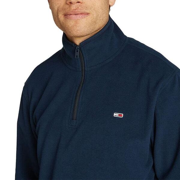 Ανδρικό Φούτερ Tommy Jeans Tjm Reg S Flag Polar 1/4 Zip Dark Night Navy DM0DM20508-C1G