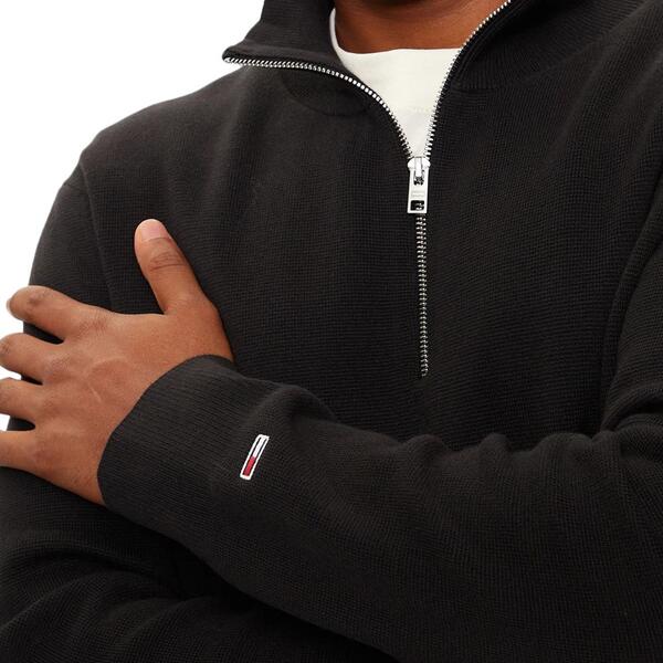 Αντρικό Πουλόβερ Tommy Jeans Reg Half Zip Black DM0DM20596-BDS