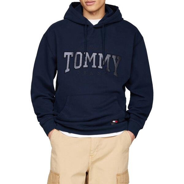 Αντρικό Φούτερ Tommy Jeans Rlx Glitter Dark Night Navy DM0DM20601-C1G