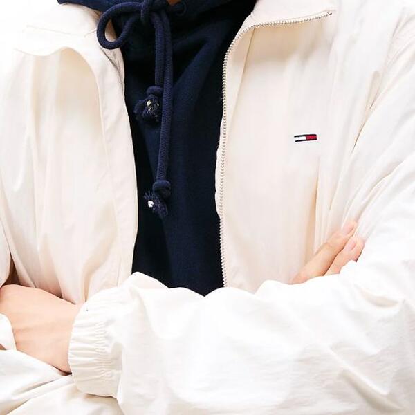 Ανδρικό Μπουφάν Tommy Jeans Essential Ext Ancient White DM0DM20655-YBH