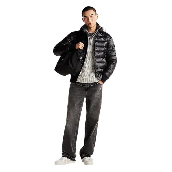 Αντρικό Μπουφάν Tommy Jeans Lt Down Hooded Ext Black DM0DM20659-BDS