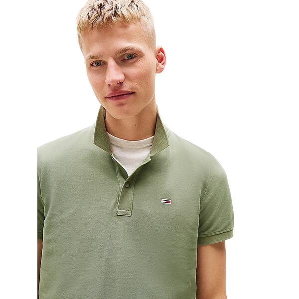 Ανδρικό Polo Tommy Jeans Slim Placket Ext Aruba Green DM0DM20676-MR6