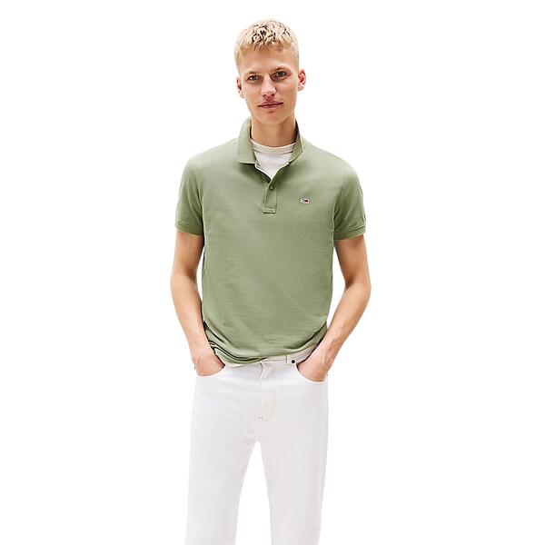 Ανδρικό Polo Tommy Jeans Slim Placket Ext Aruba Green DM0DM20676-MR6