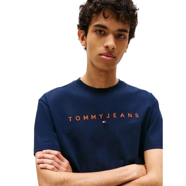 Ανδρικό T-Shirt Tommy Jeans Reg Linear Logo Tee Ext Dark Night Navy Multi DM0DM20744-0GZ