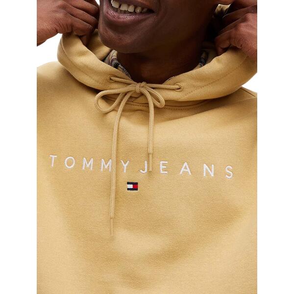 Ανδρικό Φούτερ Tommy Jeans Tjm Reg Linear Logo Hoodie Ext Sandy Beige DM0DM20746-ACA