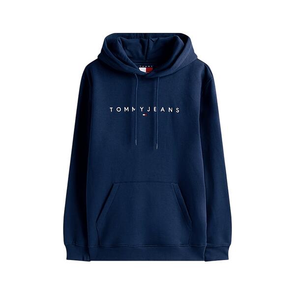 Ανδρικό Φούτερ Tommy Jeans Reg Linear Logo Hoodie Ext Dark Night Navy DM0DM20746-C1G