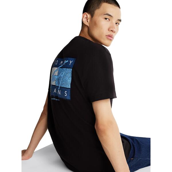 Αντρικό T-shirt Tommy Jeans Reg Rwb Flag Ext Black DM0DM21108-BDS