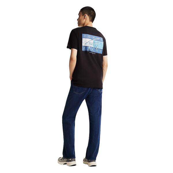 Αντρικό T-shirt Tommy Jeans Reg Rwb Flag Ext Black DM0DM21108-BDS
