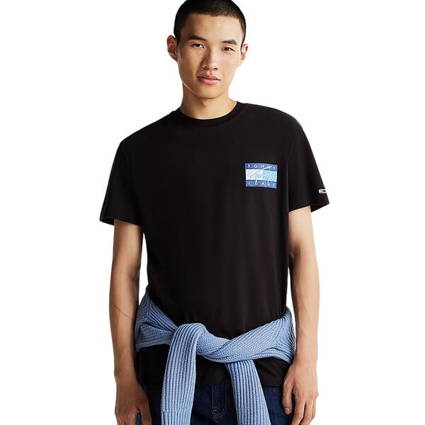 Αντρικό T-shirt Tommy Jeans Reg Rwb Flag Ext Black DM0DM21108-BDS