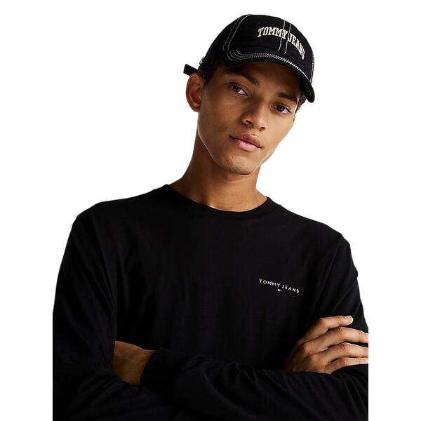 Aντρική Μπλούζα Τommy Jeans Slim Linear Chest Ls Ext Black DM0DM21138-BDS