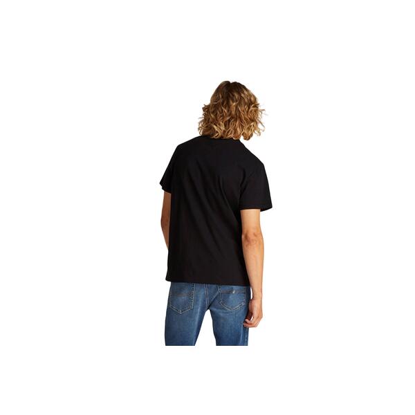 Αντρικό T-shirt Tommy Jeans Slim Linear Chest Ss Ext Black DM0DM21188-BDS