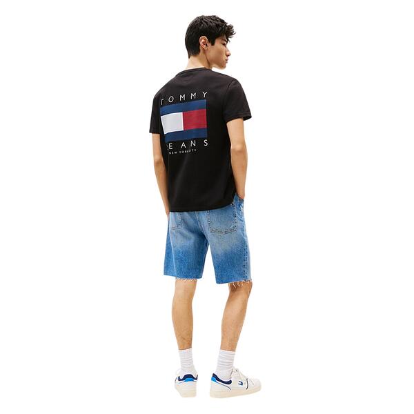 Ανδρικό T-Shirt Tommy Jeans Reg Flag Graph Bckprnt T Ext Black DM0DM21910-BDS