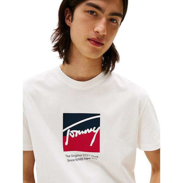 Ανδρικό T-Shirt Tommy Jeans Tjm Reg Rwb Dna Tee Ecru DM0DM21940-YBL