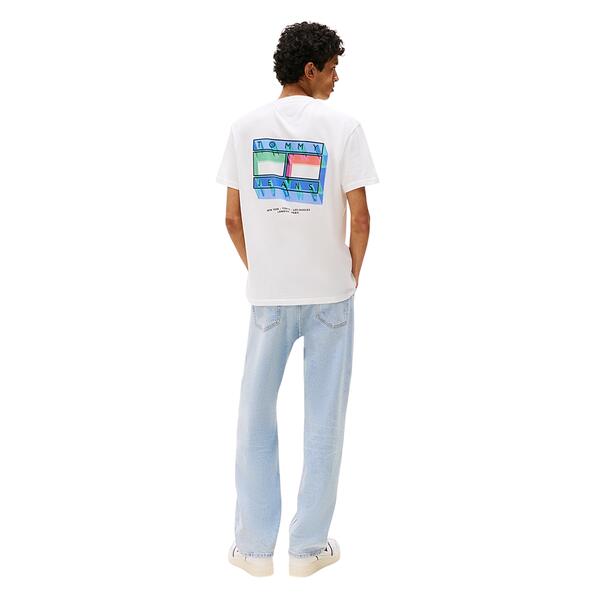 Ανδρικό T-Shirt Tommy Jeans Tjm Reg Dna Flag Play Tee Ext Ecru DM0DM21980-YBL