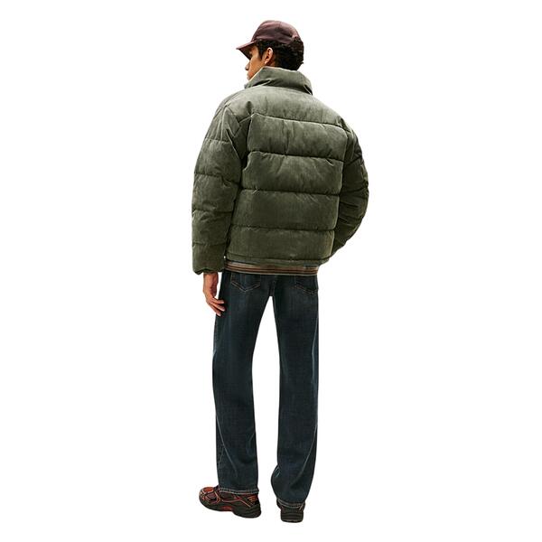 Ανδρικό Μπουφάν Tommy Jeans Tjm Vail Cord Puffer Ext Pewter Green DM0DM22031-MRH