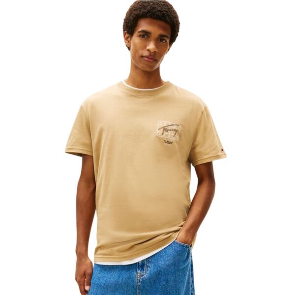 Ανδρικό T-Shirt Tommy Jeans Tjm Reg Sign Spray Ss T Ext DM0DM22319-AEN