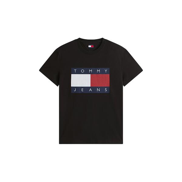 Ανδρικό T-Shirt Tommy Jeans Tjm Reg Big Flag Ss Tee Ext Black DM0DM22645-BDS