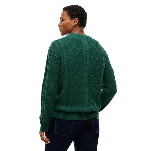 Ανδρικό Πουλόβερ Tommy Hilfiger Tjm Reg Classic Flag Cable Swtr Velvet Green DM0DM23405-MBM
