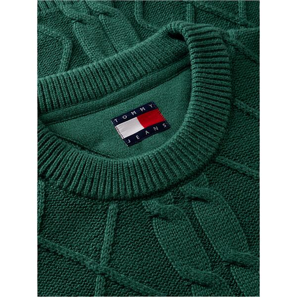 Ανδρικό Πουλόβερ Tommy Hilfiger Tjm Reg Classic Flag Cable Swtr Velvet Green DM0DM23405-MBM