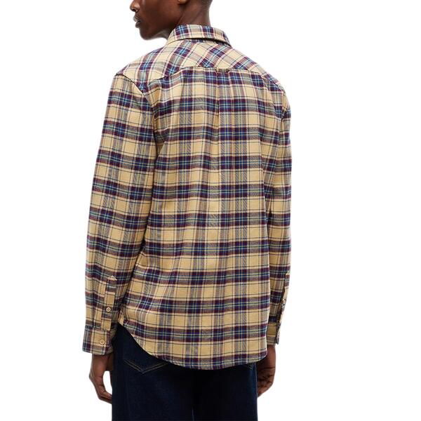 Ανδρικό Πουκάμισο Tommy Jeans Tjm Reg Flannel Check Shirt Ext Sandy Beige Check DM0DM23528-0LY