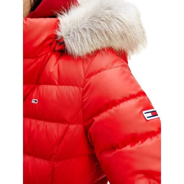 Γυναικείο Μπουφάν Tommy Jeans Basic Hooded Down Deep Crimson DW0DW08588-XNL