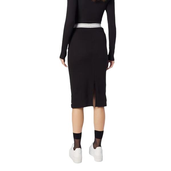Γυναικεία Φούστα Tommy Jeans Tjw Logo Waistband Ribbed Skirt Black DW0DW15430-BDS