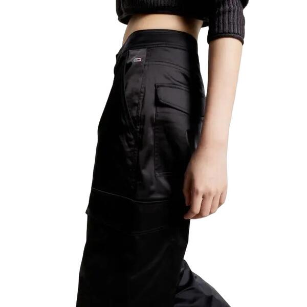Γυναικείο Παντελόνι Tommy Jeans Tjw Satin Utility Pant Black DW0DW16392-BDS30