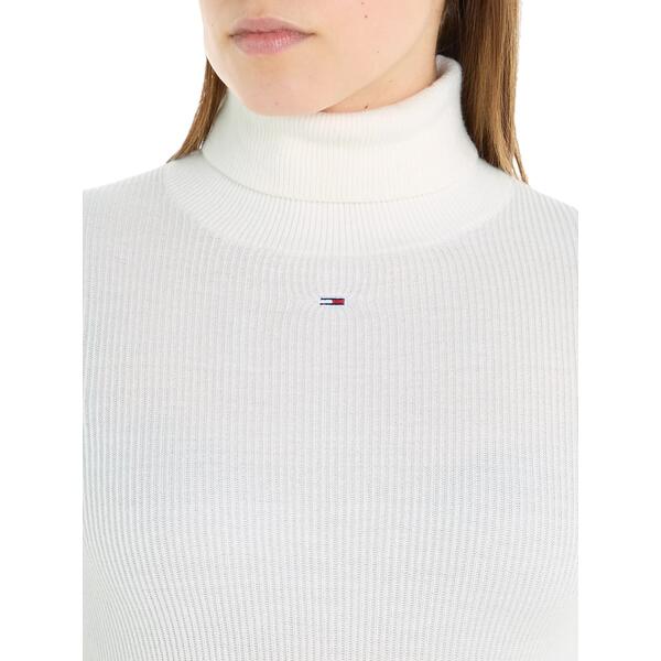 Γυναικείο Πουλόβερ Tommy Jeans Tjw Essential Turtleneck Sweater Ancient White DW0DW16537-YBH